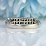 Ellibelle Jewellery Vintage 1982 Diamond 18ct White Gold Double-Row Band Ring