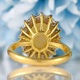 Ellibelle Jewellery Vintage 1983 Opal & Diamond 18ct Gold Cluster Ring (1.68cts)