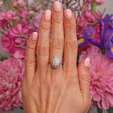 Ellibelle Jewellery Vintage 1983 Opal & Diamond 18ct Gold Cluster Ring (1.68cts)