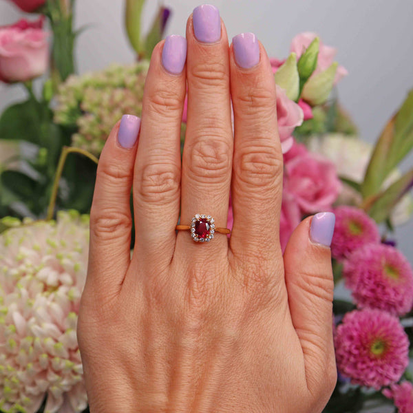 Ellibelle Jewellery Vintage 1983 Ruby & Diamond Engagement Ring By Cropp and Farr