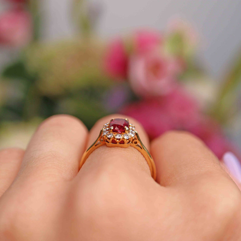 Ellibelle Jewellery Vintage 1983 Ruby & Diamond Engagement Ring By Cropp and Farr