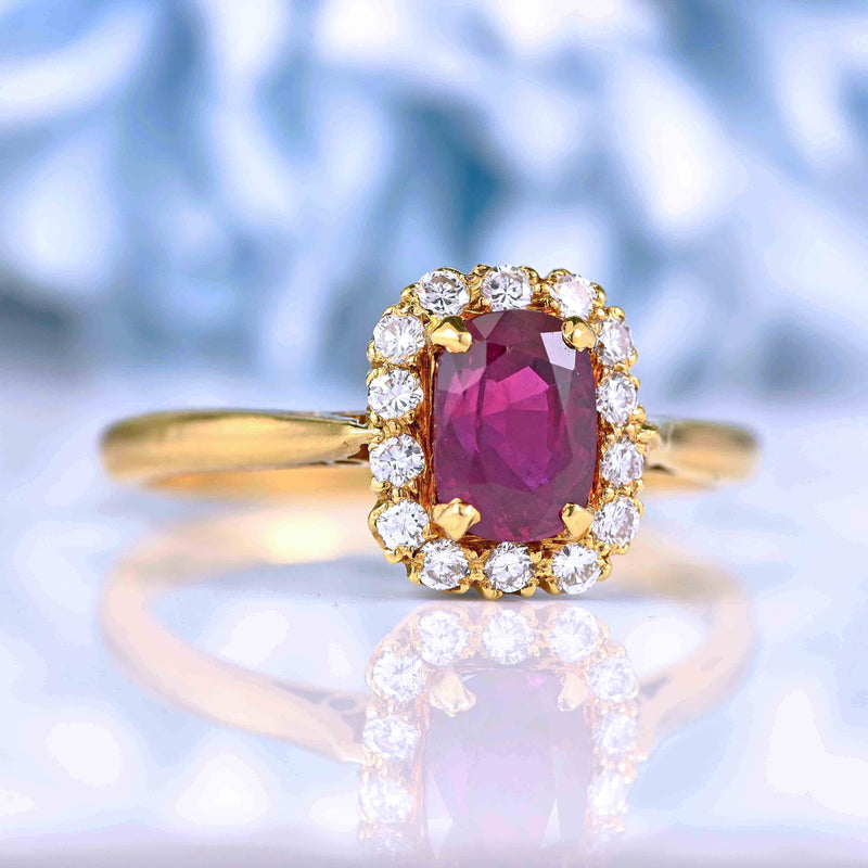 Ellibelle Jewellery Vintage 1983 Ruby & Diamond Engagement Ring By Cropp and Farr