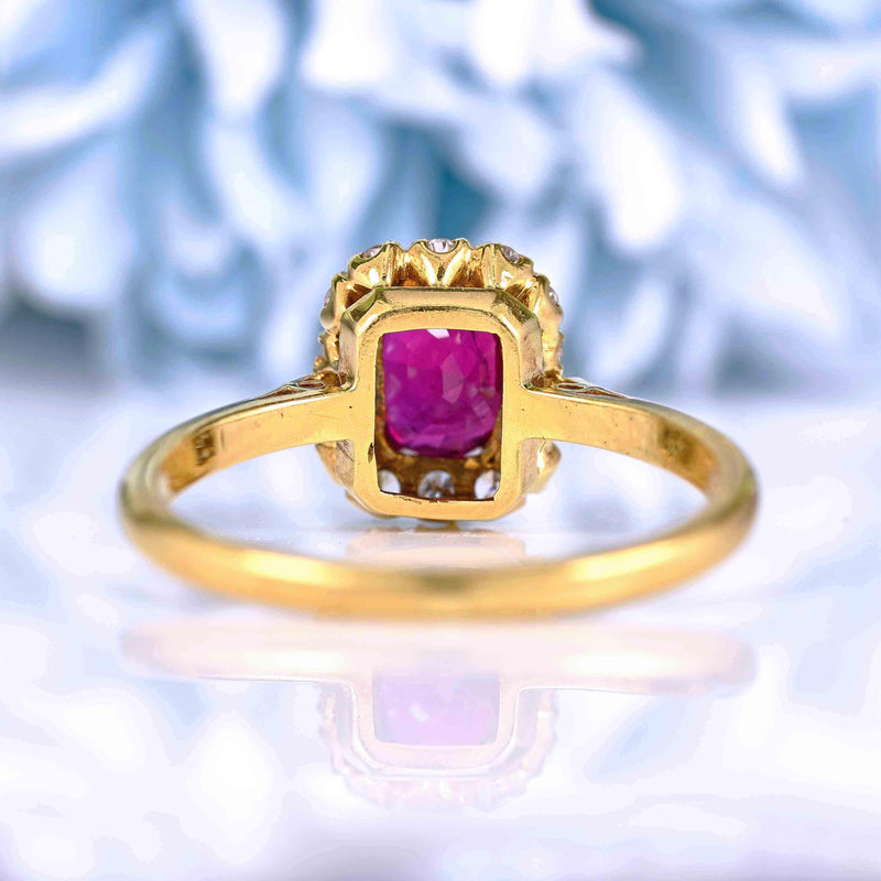 Ellibelle Jewellery Vintage 1983 Ruby & Diamond Engagement Ring By Cropp and Farr