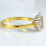 Ellibelle Jewellery Vintage 1984 Diamond 18ct Gold Cluster Ring (0.48cts)