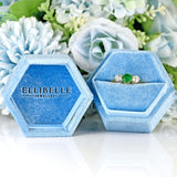 Ellibelle Jewellery Vintage 1985 Emerald & Diamond 18ct Gold Three-Stone Trilogy Engagement Ring (0.53cts)