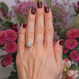 Ellibelle Jewellery Vintage 1985 Opal & Diamond 18ct Gold Cluster Ring