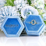 Ellibelle Jewellery Vintage 1985 Swiss Topaz & Diamond 18ct Gold Cluster Ring