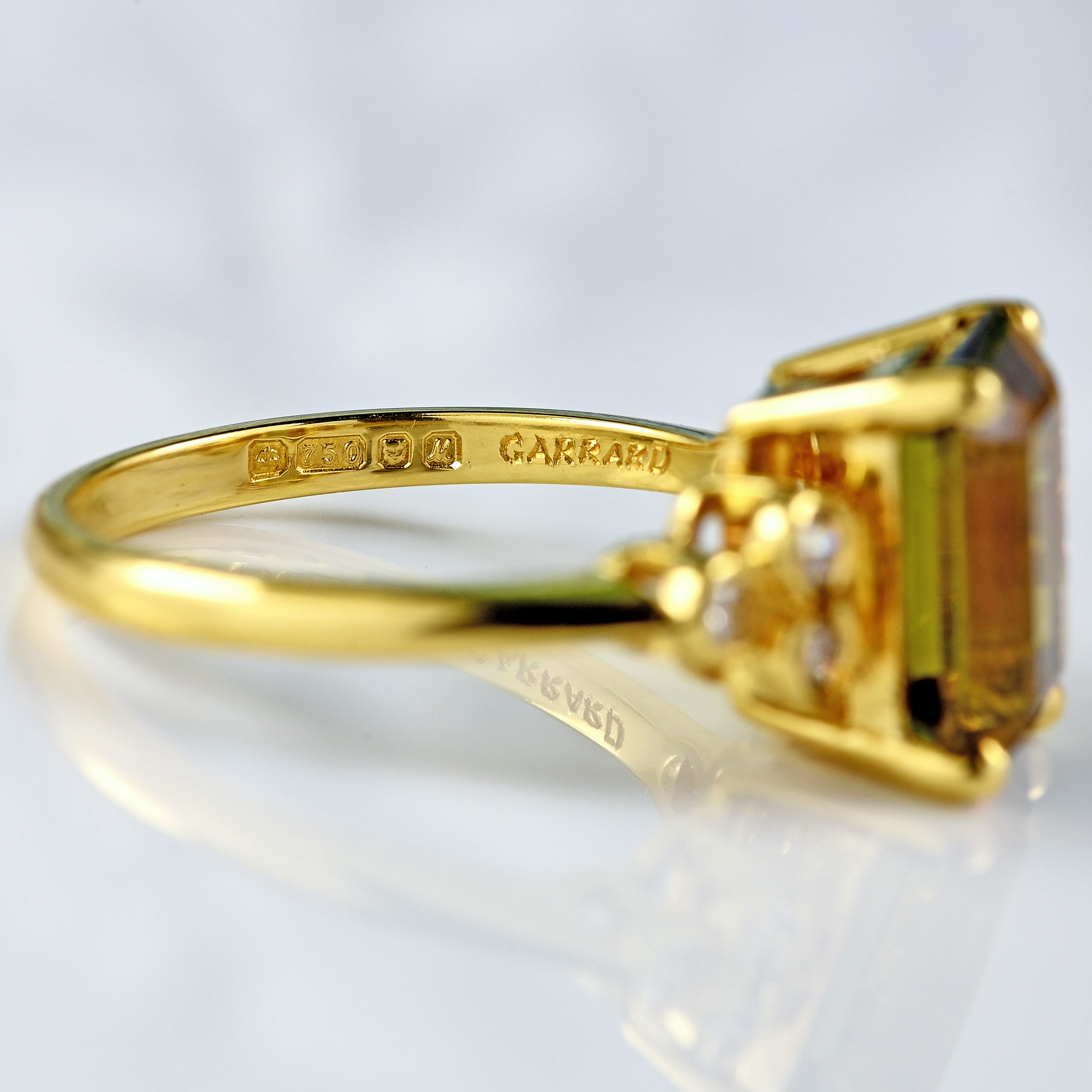 Ellibelle Jewellery Vintage 1986 Andalusite & Diamond 18ct Gold Ring By Garrard
