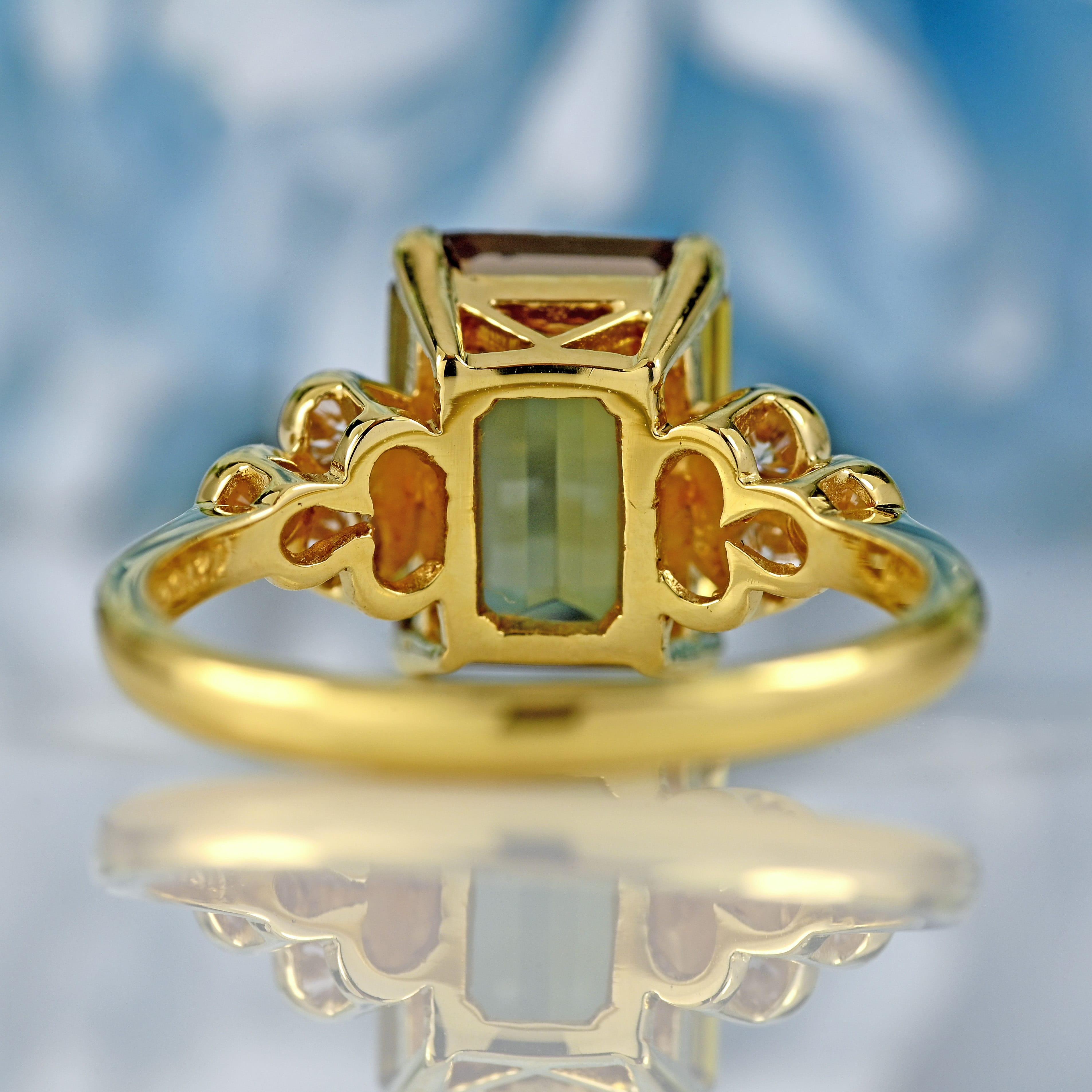Ellibelle Jewellery Vintage 1986 Andalusite & Diamond 18ct Gold Ring By Garrard