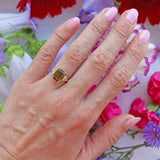 Ellibelle Jewellery Vintage 1986 Andalusite & Diamond 18ct Gold Ring By Garrard