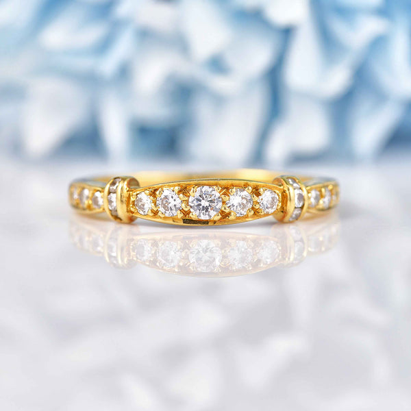 Ellibelle Jewellery Vintage 1986 Diamond 18ct Gold Wedding Band Ring