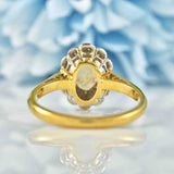 Ellibelle Jewellery Vintage 1986 Opal & Diamond 18ct Gold Platinum Ring