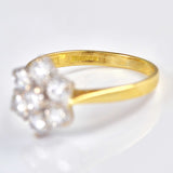 Ellibelle Jewellery Vintage 1987 Diamond 18ct Gold Daisy Cluster Ring (1.05ct)