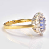 Ellibelle Jewellery Vintage 1988 Ceylon Sapphire & Diamond Engagement Ring