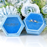 Ellibelle Jewellery Vintage 1988 Sapphire & Diamond 18ct Gold Three-Stone Trilogy Ring