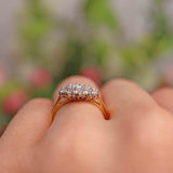 Ellibelle Jewellery Vintage 1988 Vari-Cut Diamond 18ct Gold Cluster Ring (0.58cts)