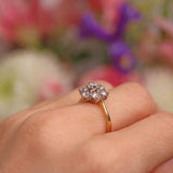 Ellibelle Jewellery Vintage 1989 Diamond 18ct Gold Daisy Cluster Ring (1.32cts)
