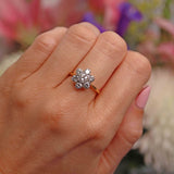 Ellibelle Jewellery Vintage 1989 Diamond 18ct Gold Daisy Cluster Ring (1.32cts)