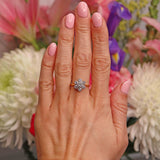 Ellibelle Jewellery Vintage 1989 Diamond 18ct Gold Daisy Cluster Ring (1.32cts)