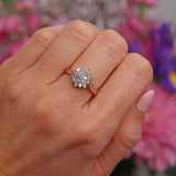 Ellibelle Jewellery Vintage 1989 Diamond 18ct Gold Star-Cluster Ring (0.60cts)