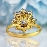 Ellibelle Jewellery Vintage 1990 Diamond 18ct Gold Daisy Cluster Engagement Ring (3.00cts)