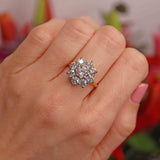 Ellibelle Jewellery Vintage 1990 Diamond 18ct Gold Daisy Cluster Engagement Ring (3.00cts)