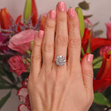 Ellibelle Jewellery Vintage 1990 Diamond 18ct Gold Daisy Cluster Engagement Ring (3.00cts)