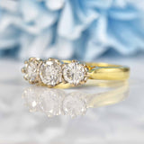 Ellibelle Jewellery Vintage 1990 Diamond 18ct Gold Three-Stone Trilogy Engagement Ring (1ct)