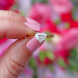 Ellibelle Jewellery Vintage 1990 Heart-Shaped-Cut Diamond 18ct Gold Solitaire Engagement Ring (0.70cts)