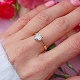 Ellibelle Jewellery Vintage 1990 Heart-Shaped-Cut Diamond 18ct Gold Solitaire Engagement Ring (0.70cts)