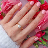 Ellibelle Jewellery Vintage 1990 Heart-Shaped-Cut Diamond 18ct Gold Solitaire Engagement Ring (0.70cts)