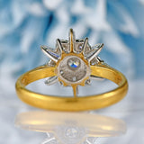 Ellibelle Jewellery Vintage 1990 Vari-Cut Diamond 18ct Gold Star-Cluster Ring (0.50cts)
