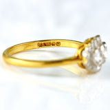 Ellibelle Jewellery Vintage 1991 Diamond 18ct Gold Bezel-Set Cluster Ring (0.70cts)