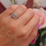 Ellibelle Jewellery Vintage 1992 Emerald-Cut Diamond 18ct Gold Engagement Ring