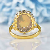 Ellibelle Jewellery Vintage 1992 Opal & Diamond 18ct Gold Cluster Ring