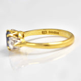 Ellibelle Jewellery Vintage 1992 Sapphire & Diamond Three Stone Engagement Ring