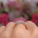 Ellibelle Jewellery Vintage 1993 18ct Gold Diamond Five-Stone Half Eternity Band Ring (1.40cts)