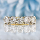 Ellibelle Jewellery Vintage 1993 18ct Gold Diamond Five-Stone Half Eternity Band Ring (1.40cts)