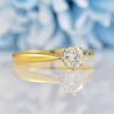 Ellibelle Jewellery Vintage 1993 Diamond 18ct Gold Solitaire Engagement Ring (0.52ct)