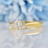 Ellibelle Jewellery Vintage 1993 Diamond 18ct Gold Solitaire Engagement Ring (0.52ct)