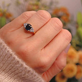 Ellibelle Jewellery Vintage 1993 Sapphire & Diamond 18ct Gold Ring