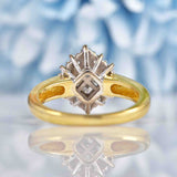 Ellibelle Jewellery Vintage 1993 Vari-Cut Diamond 18ct Gold Cluster Ring