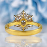 Ellibelle Jewellery Vintage 1994 Diamond 18ct Gold Daisy Cluster Ring (1.05ct)