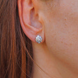 Ellibelle Jewellery Vintage 1995 Diamond 18ct Gold Daisy Cluster Stud Earrings