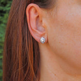 Ellibelle Jewellery Vintage 1995 Diamond 18ct Gold Daisy Cluster Stud Earrings