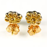 Ellibelle Jewellery Vintage 1995 Diamond 18ct Gold Daisy Cluster Stud Earrings