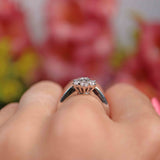Ellibelle Jewellery Vintage 1995 Diamond 18ct White Gold Daisy Cluster Ring
