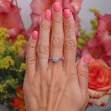 Ellibelle Jewellery Vintage 1995 Diamond 18ct White Gold Daisy Cluster Ring