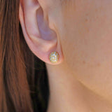 Ellibelle Jewellery Vintage 1996 18ct Gold Diamond Oval Stud Earrings (0.38cts)
