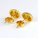 Ellibelle Jewellery Vintage 1996 18ct Gold Diamond Oval Stud Earrings (0.38cts)